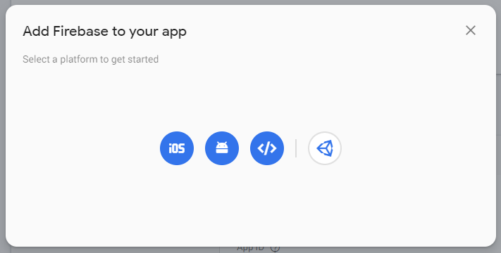 Screenshot: Screenshot: Firebase add app
